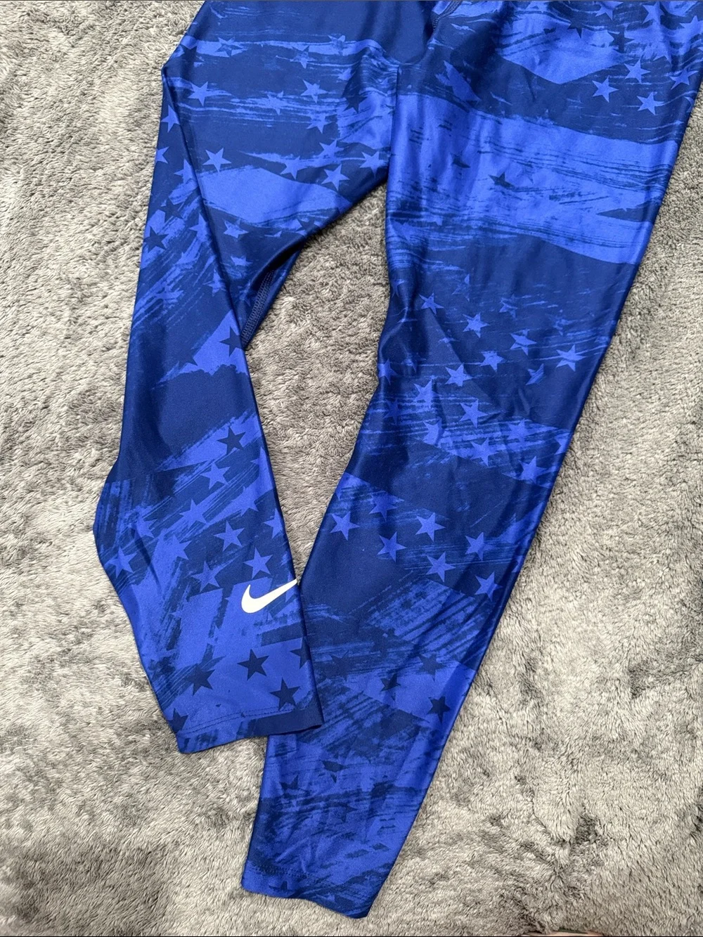 Nike Royal Blue Star-Pattern Performance Leggings